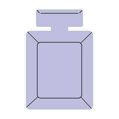 Glass bottle of perfume, toilet water vector flat Illustration. Fragrance bottle.