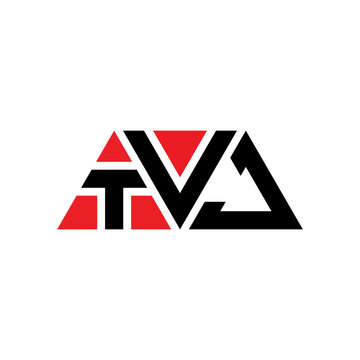 TVJ triangle letter logo design with triangle shape. TVJ triangle logo design monogram. TVJ triangle vector logo template with red color. TVJ triangular logo Simple, Elegant, and Luxurious Logo...