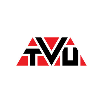 TVU triangle letter logo design with triangle shape. TVU triangle logo design monogram. TVU triangle vector logo template with red color. TVU triangular logo Simple, Elegant, and Luxurious Logo...