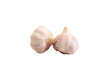 Fresh garlic closeup isolated on a white background