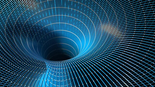 Future Shapes 1043: Black hole 3d wireframe simulation (Loop).