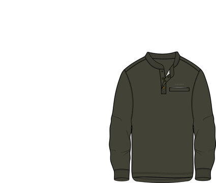 men's henley sweatshirt