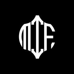 MIF letter logo. MIF best black background vector image. MIF Monogram logo design for entrepreneur and business.
 - obrazy, fototapety, plakaty