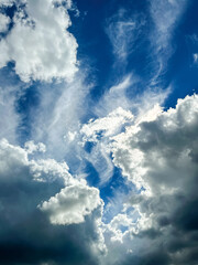 blue sky with clouds background