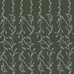 Fototapeta premium Botanical pattern illustration floral graphic