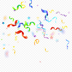 ribbon spiral confetti carnival color shine gift