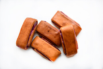Flour sweet puff cakes with poppy seeds