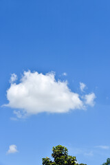 Beautiful sky. Cumulonimbus cloud and cirrus cloud