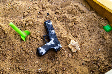 sandbox and toys