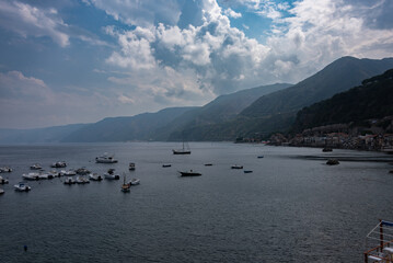 The sea of Scilla seen from one of the many beautiful terraces,Calabria Italy