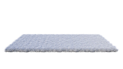 A 3d rendering image of product display on white fur