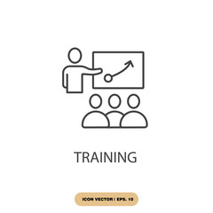 training icons  symbol vector elements for infographic web