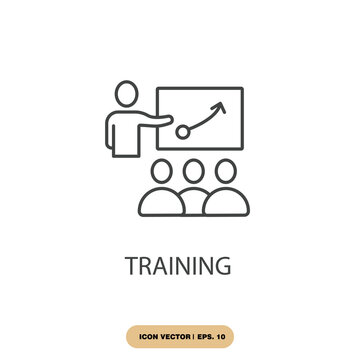 training icons  symbol vector elements for infographic web