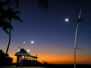 sunset at Cumbuco beach in northern Brazil