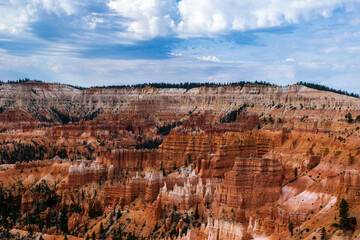 Looking out at Hoodoos in Bryce Canyon National Park, Utah, USA