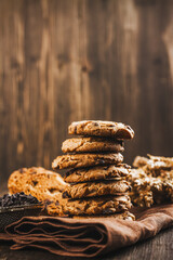 Pile of homemade cookies