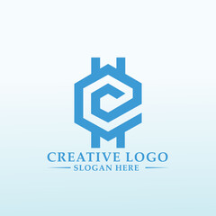 Crypto currency vector logo design template