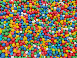 colorful ball pit for a lot of fun - obrazy, fototapety, plakaty