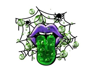 Halloween Cauldron Witch lips, Halloween spooky vibes, night scary