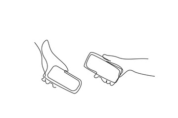 two phones are transferring something with each other's nfc feature