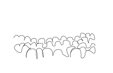 cinema theater seats single line cartoon concept
