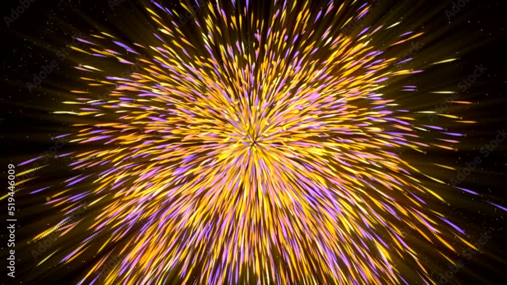 Aufkleber red and yellow fire. motion.a black background on which lights are sprayed in the animation and fill
