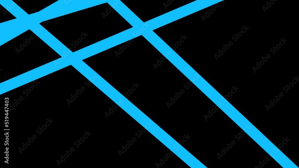 Poster abstract animation motion design with beautiful blue lines and stripes on a black background in high