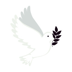dove flying with olive branch