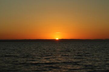 A beautiful sunset in the bay of La Paz , Baja California Sur in Mexico