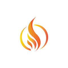 fire icon logo vector design template