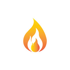 fire icon logo vector design template