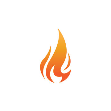 fire icon logo vector design template