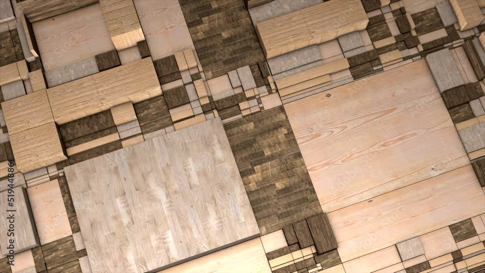 Aufkleber green and brown background. motion.small rectangles and squares make up the mosaics in the animation