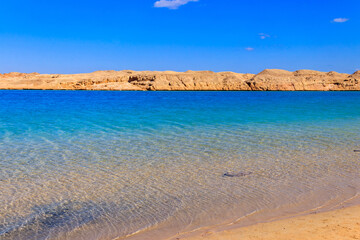 Beautiful lake in Ras Mohammed national park, Sinai peninsula in Egypt