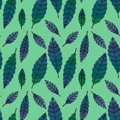 Autumn floral seamless cartoon leaves pattern for clothes print and kids and school and fabrics and wrapping