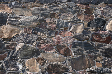 The texture of a stone wall. Close Up. Background.