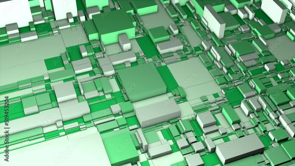 Aufkleber green and brown background. motion.small rectangles and squares make up the mosaics in the animation