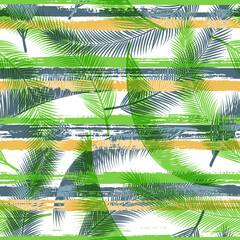 Fototapeta premium Trendy coconut palm leaves tree branches