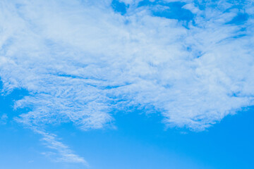 Fototapeta na wymiar Altocumulus sky air weather blue background high cloudy heaven atmosphere