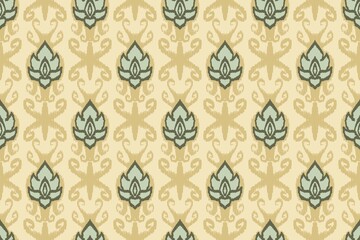 illustration ,Ikat printing textile pattern wallpaper