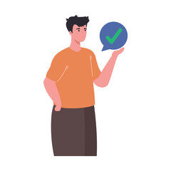 man with speech bubble