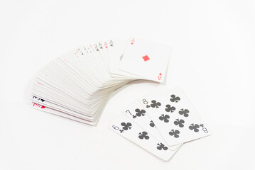 Obraz premium card cards of different colors in fan