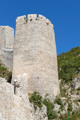 Fototapeta na wymiar Golubac Fortress at the coast of Danube River, Serbia
