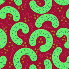 Simple geometric seamless pattern with abstract shapes. Trendy hand drawn textures. Modern abstract design for paper, fabric, interior decor and other users.