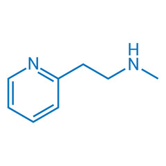 chemical structure of Betahistine (C8H12N2)