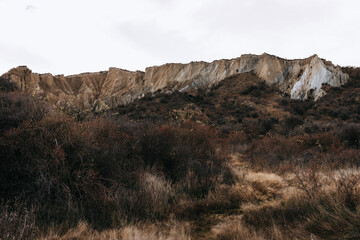 Clay Cliffs, famous attraction in New Zealand