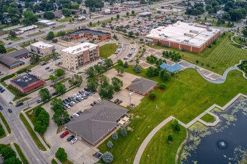 Fototapeta premium Aerial View of the Des Moine Suburb of Altoona, Iowa