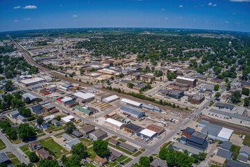 Aerial View of Carroll, Iowa during Summer