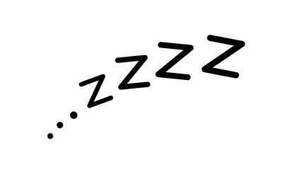Zzzz black sleeping text . Vector illustration