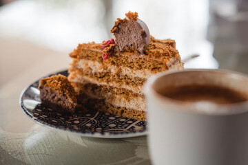 coffee and Russian cake